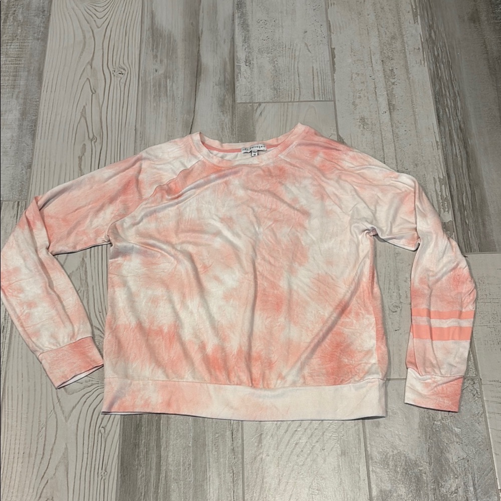 P J salvage size medium Pink Tie-Dye Sweatshirt lightweight